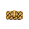 Rectangular Woven Tote Bag Metal Twist Lock Gold Handbag Purse Lock